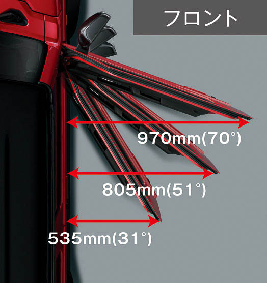 フロントドアの開口範囲