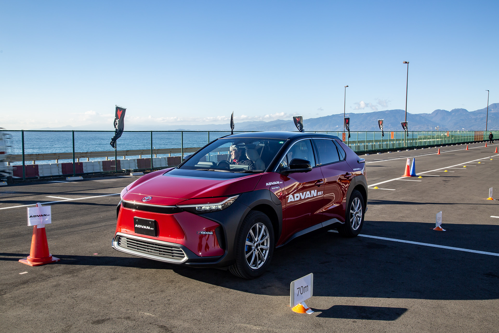 ADVAN V61は70m付近まで転がった