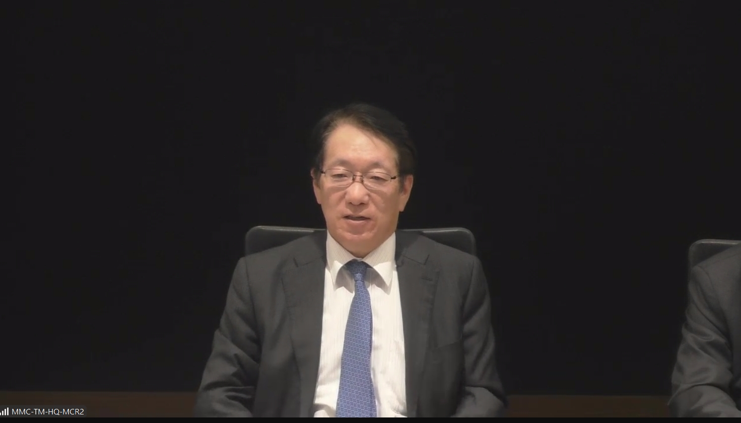 2024年度第3四半期決算について説明する三菱自動車工業株式会社 代表執行役社長 兼 最高経営責任者 加藤隆雄氏