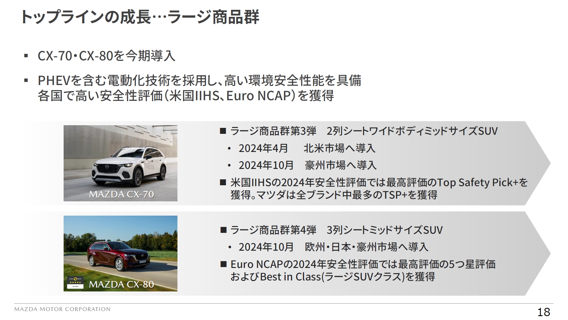 ラージ商品群を活用するトップラインの成長