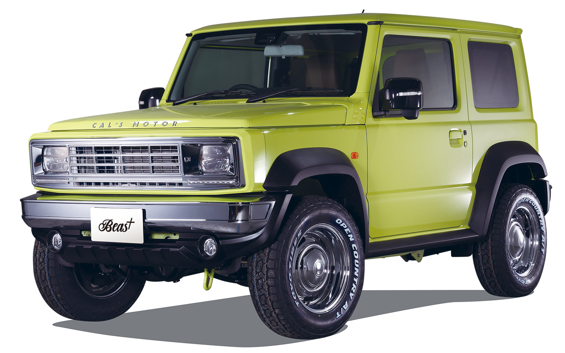 アルパインスタイルは5ドアのジムニーノマド用ボディキット「Beas＋L」の開発を決定したと発表した。画像は3ドアのジムニーシエラにボディキット「Beas＋」を装着したもの