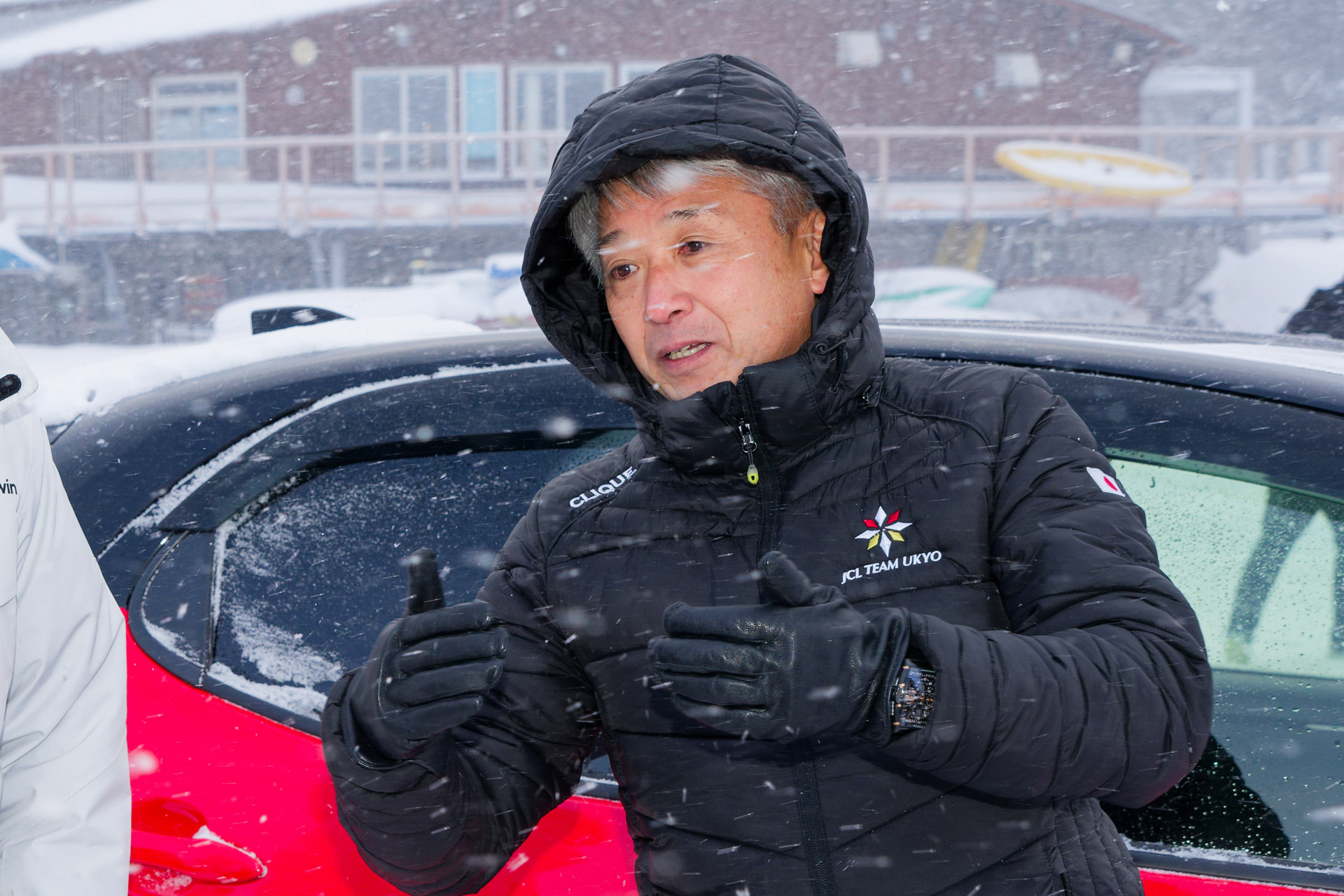 カヤバモータースポーツ×iceGUARD 7＆PROSPEC Winter Driving Park 2025に講師として参加した元F1ドライバーの片山右京氏