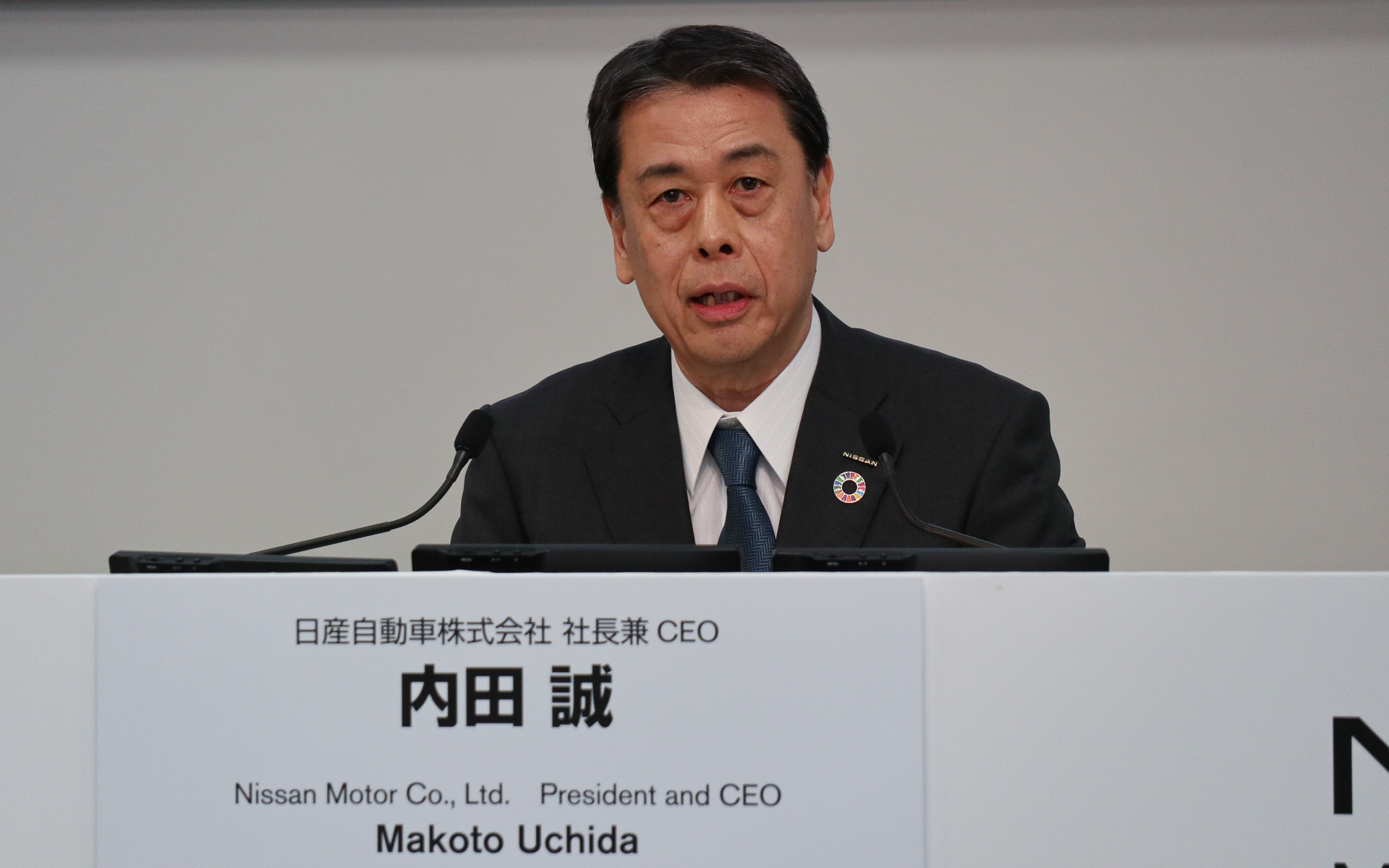 2024年度 第3四半期の決算説明会で登壇した日産自動車株式会社 代表執行役社長 兼 CEO 内田誠氏