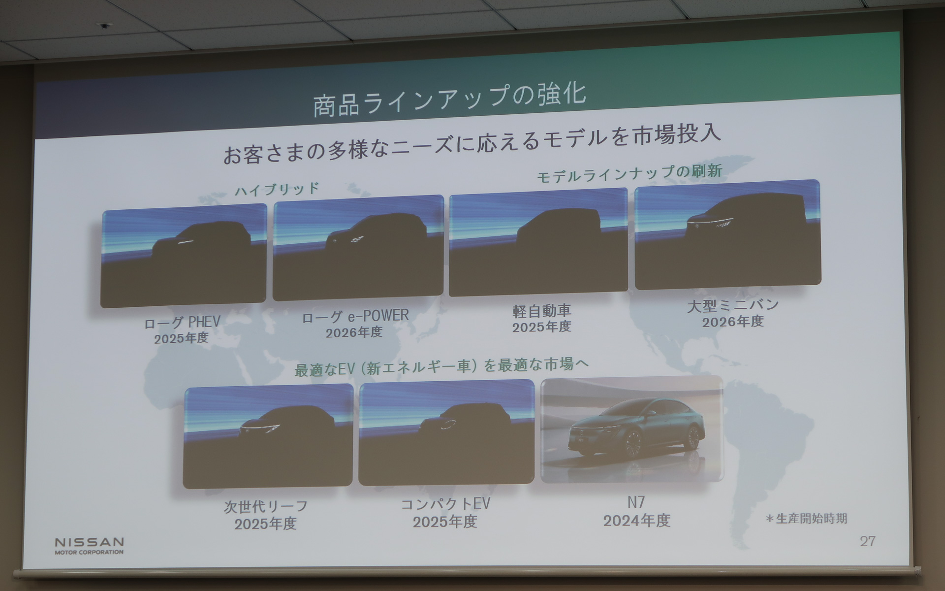 商品ラインアップを強化していく新型車の予定