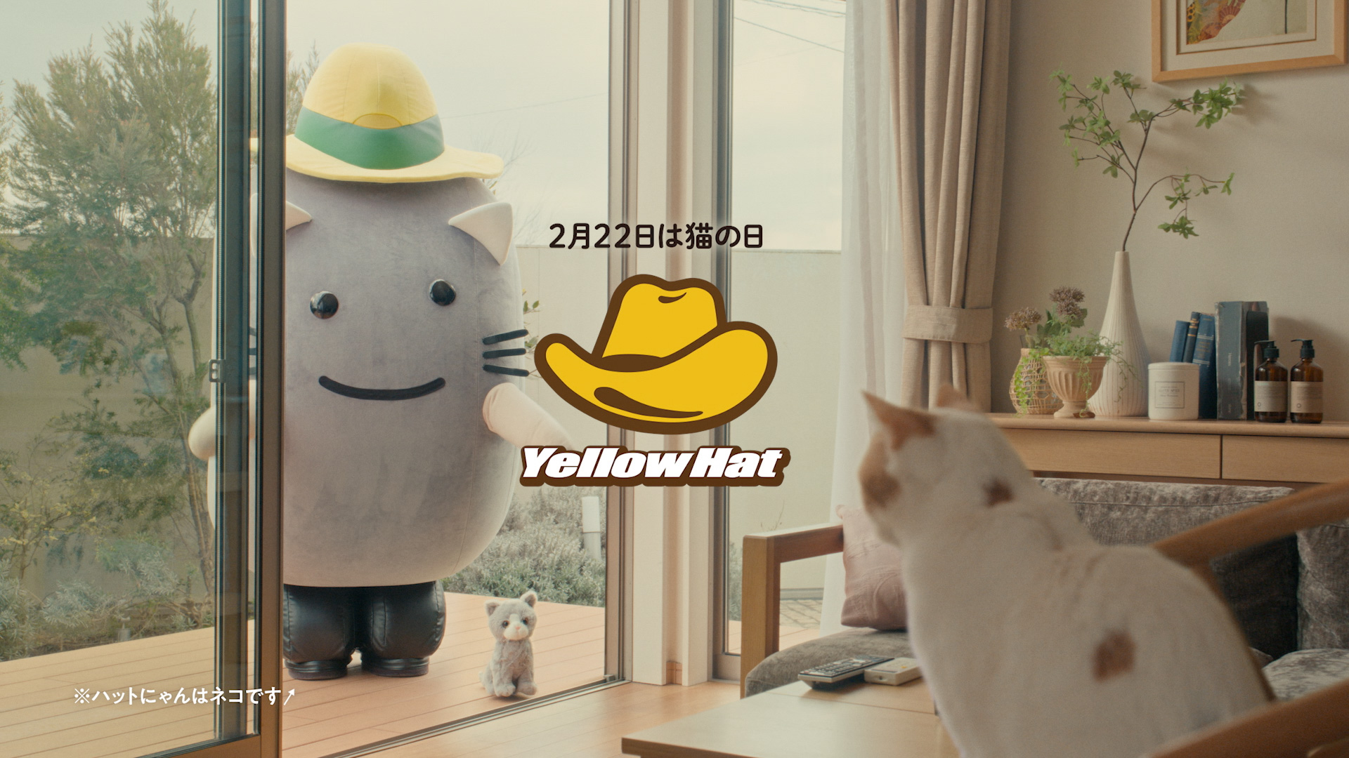 イエローハットの「全国交通にゃん全運動」キャンペーンに合わせて猫パンチ募金CMを放映