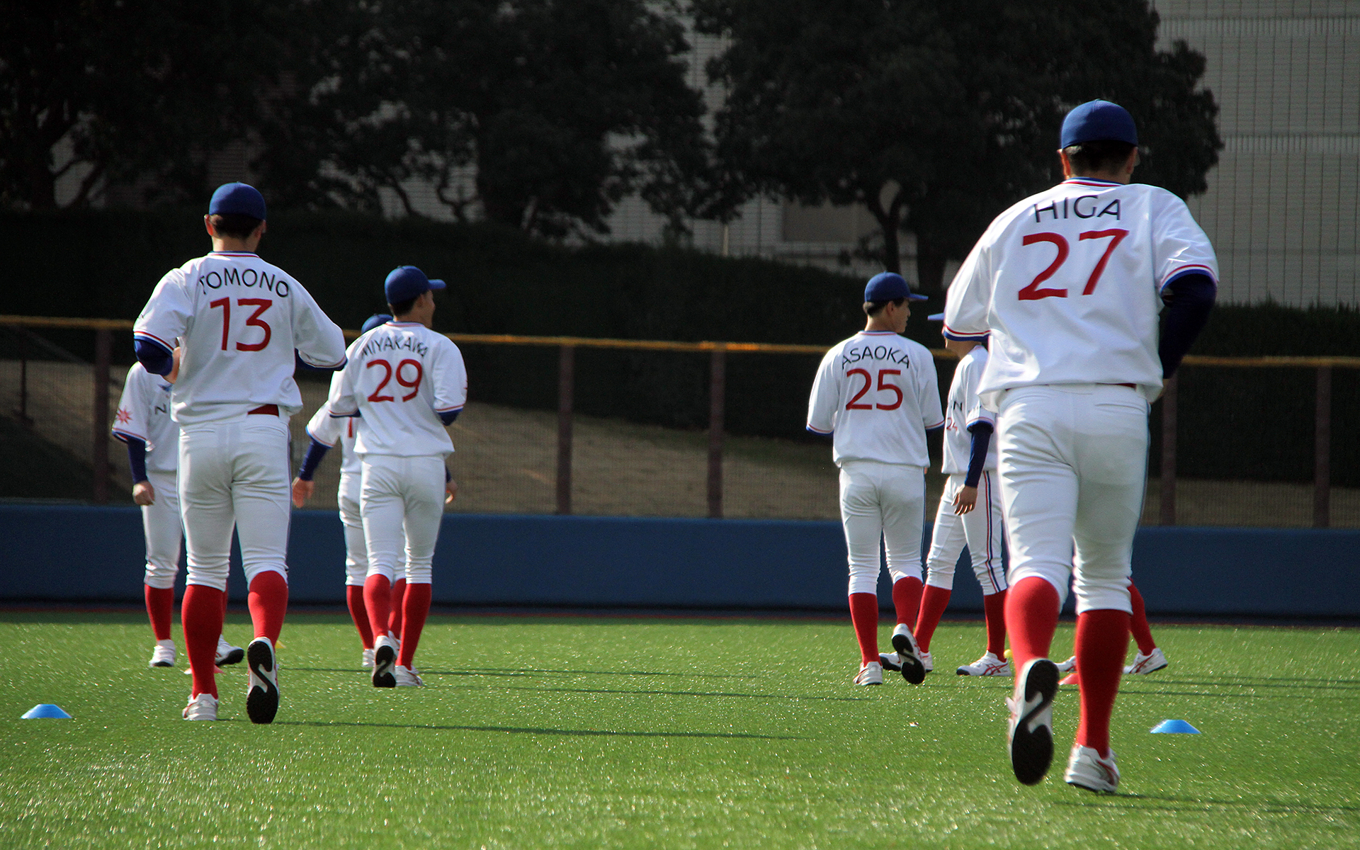 日産自動車本社公式野球部による公開練習が行なわれた