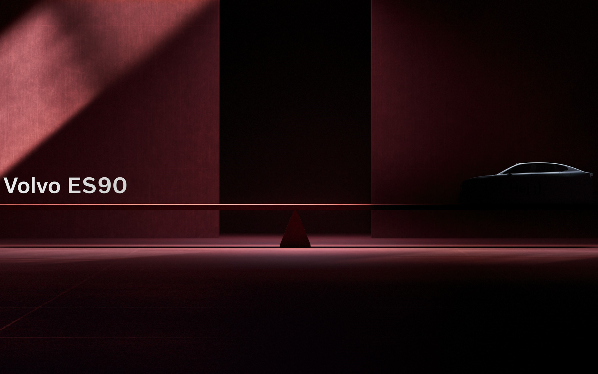 ボルボの新型EV「ES90」のティザー写真