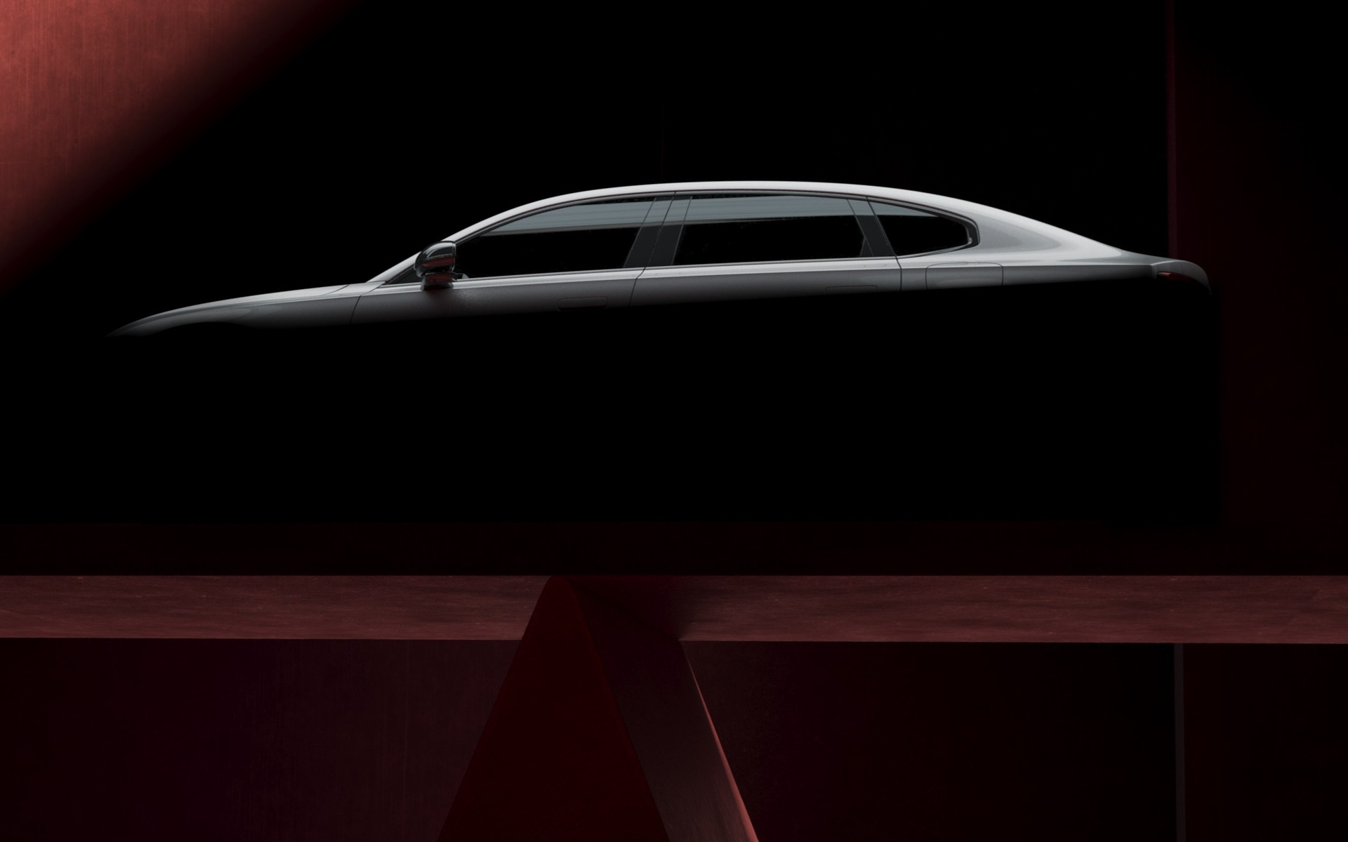 ボルボの新型EV「ES90」のティザー写真