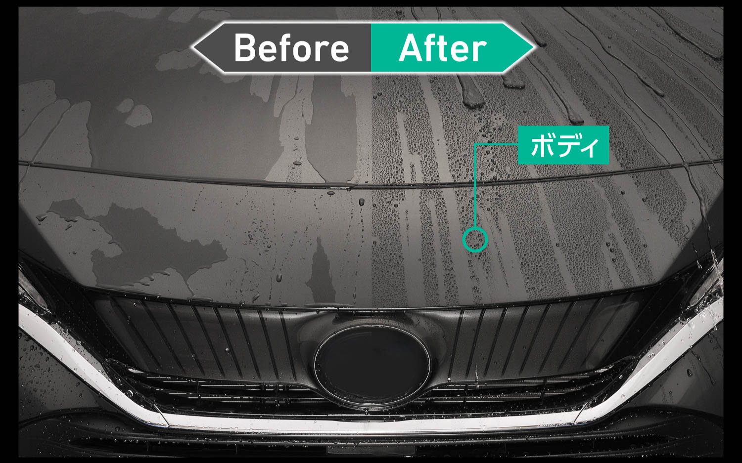 ボンネット部分の施行イメージ