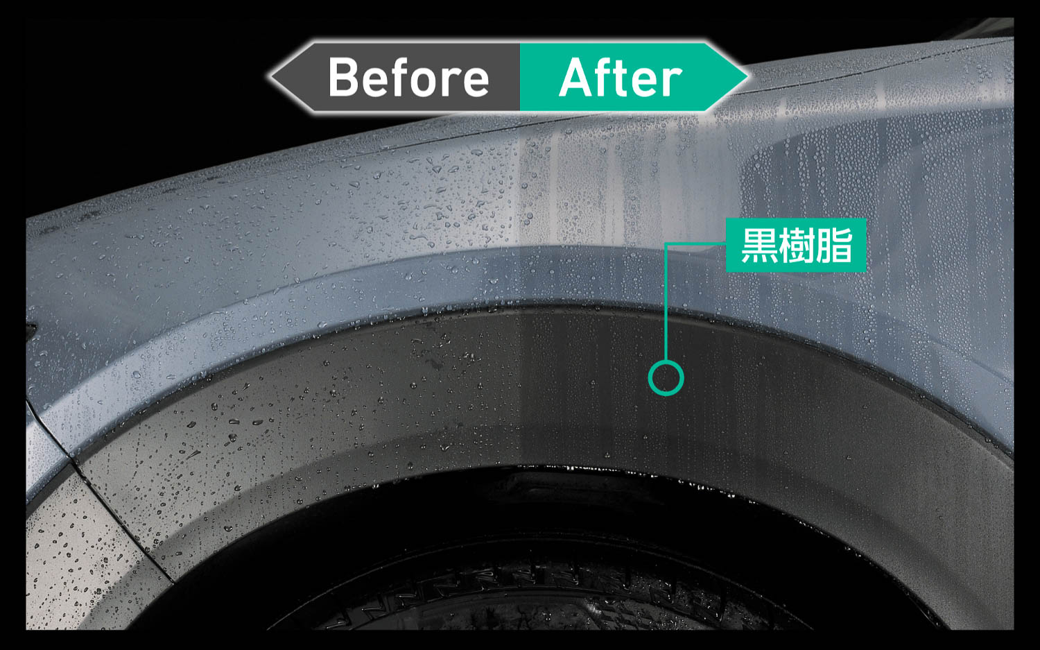 フェンダー部分の施行イメージ