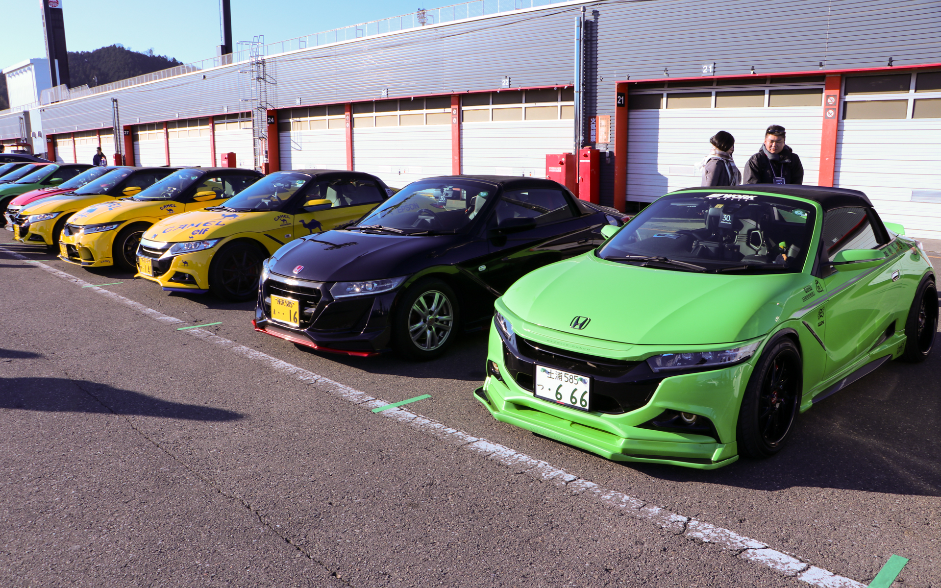 今回はModulo XだけでなくModuloアイテム装着車やホンダ車も会場に並んだ