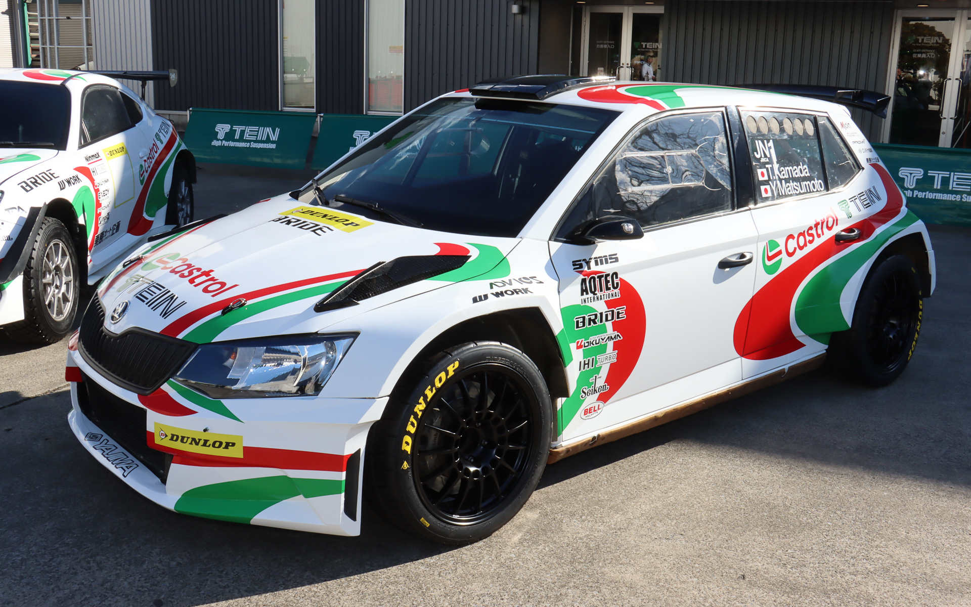 全日本ラリー選手権参戦マシンのシュコダ・ファビア R5