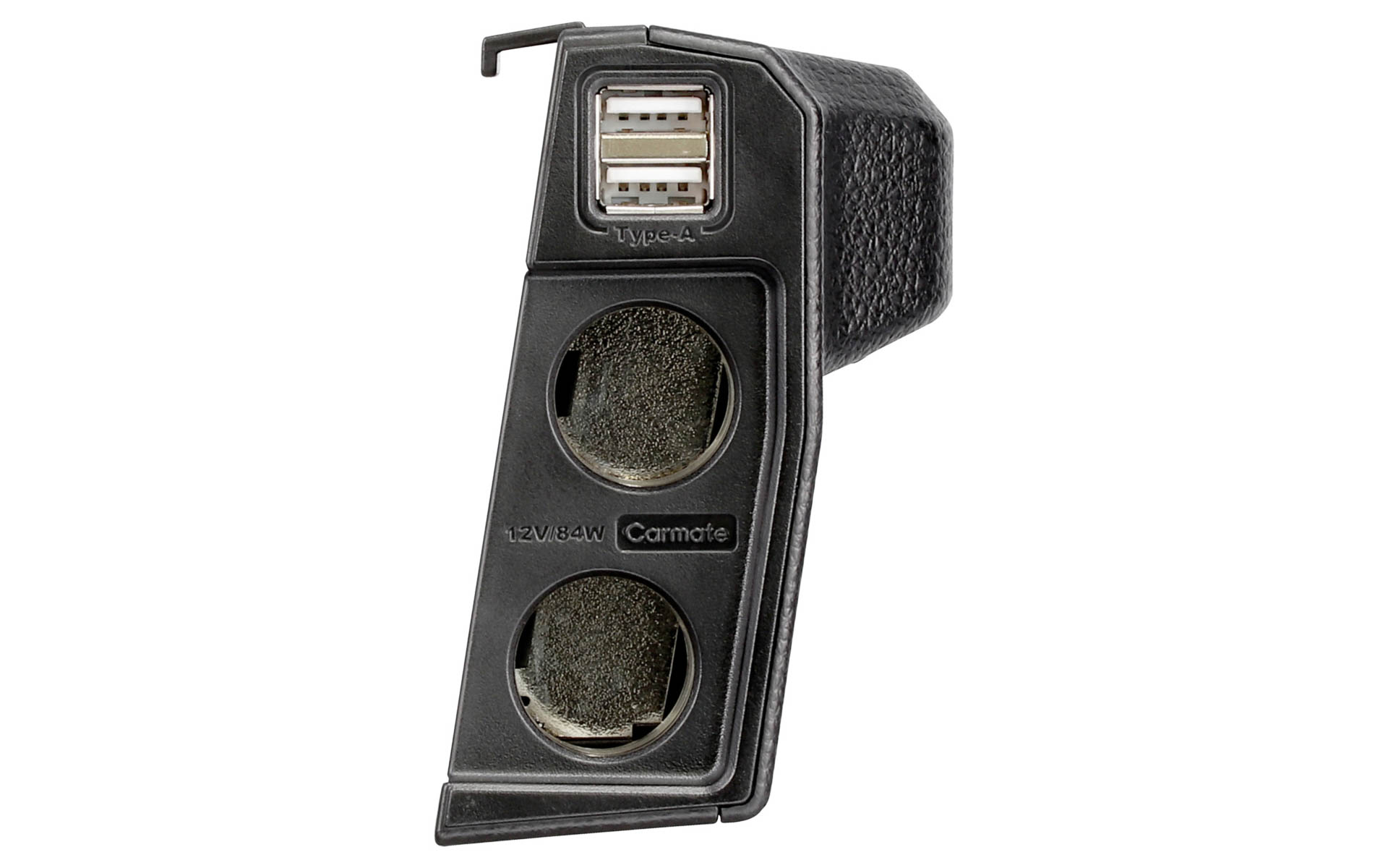 アクセサリーソケットから電源を取り、アクセサリーソケットを2個、Type-AのUSBポートを2個増設可能。ダウンライトも内蔵する