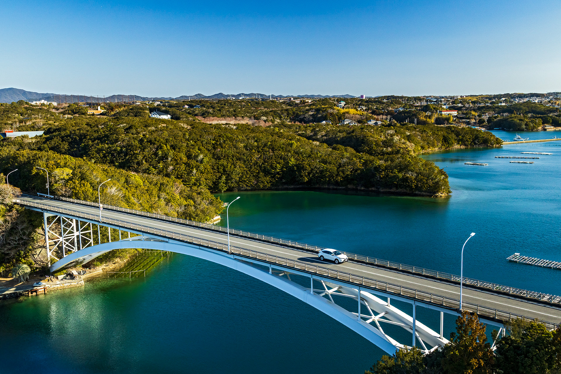 翌日は賢島大橋を渡りつつ伊勢志摩スカイラインへ