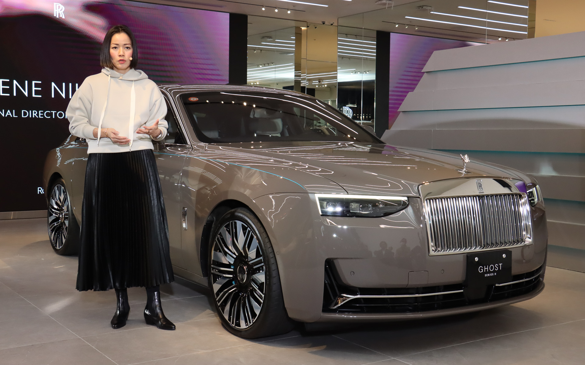 「ゴースト・シリーズII」とロールス・ロイス・モーター・カーズ アジア太平洋リージョナルディレクター アイリーン・ニッケイン氏