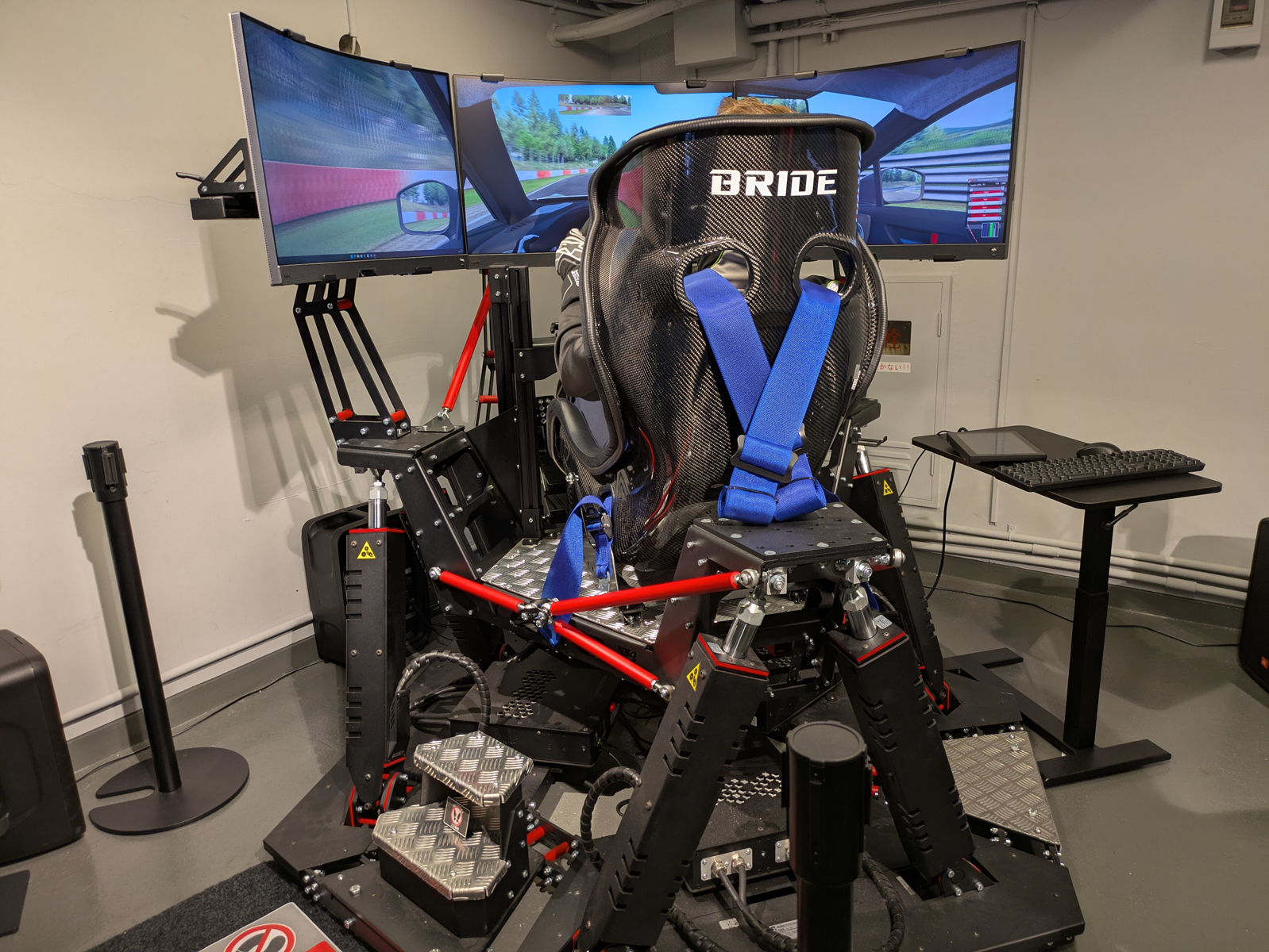 6軸式の筐体「QS-S25」をプレイするコバライネン選手