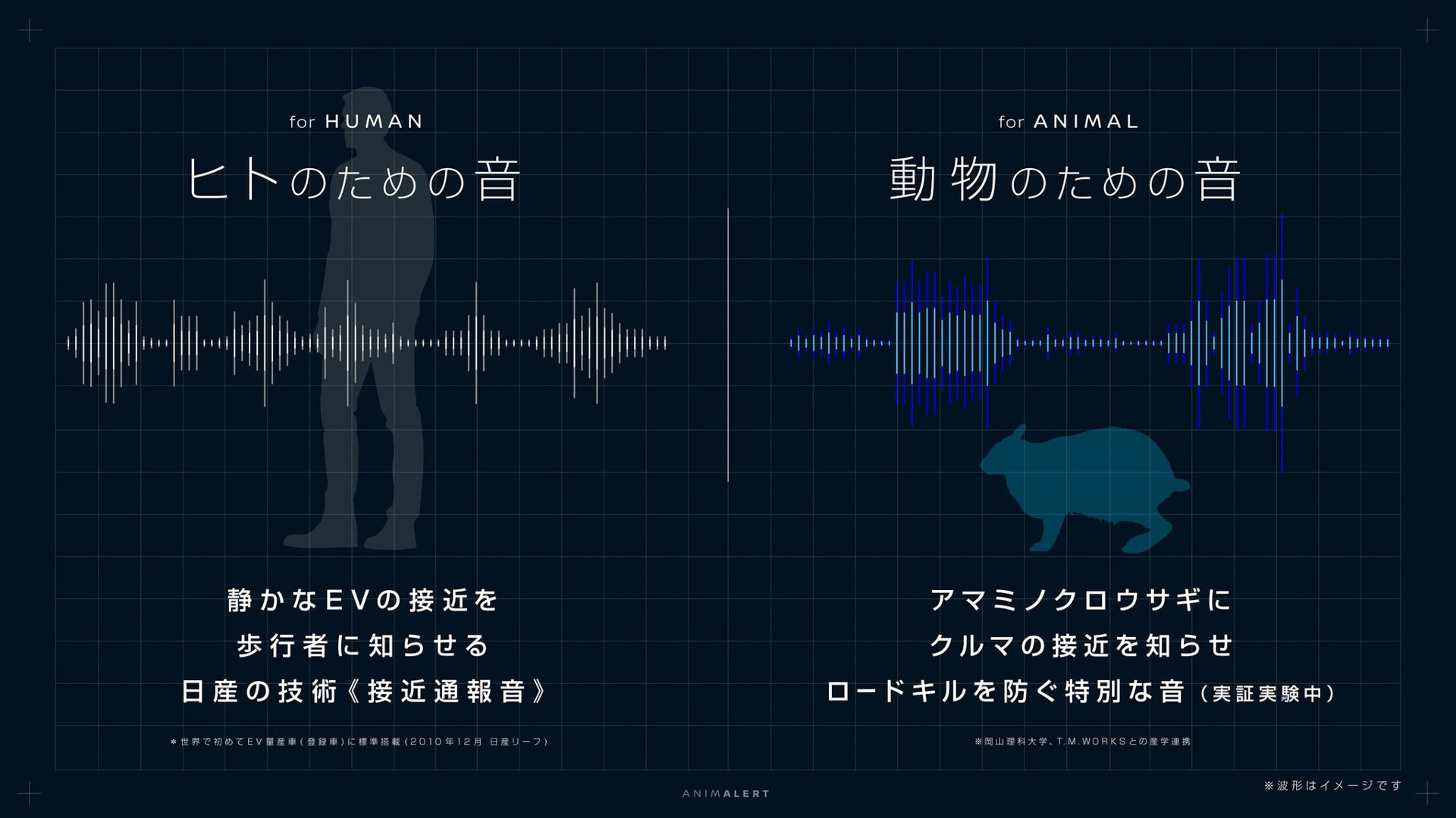 ロードキルを防ぐ特別な音について実証実験を実施する