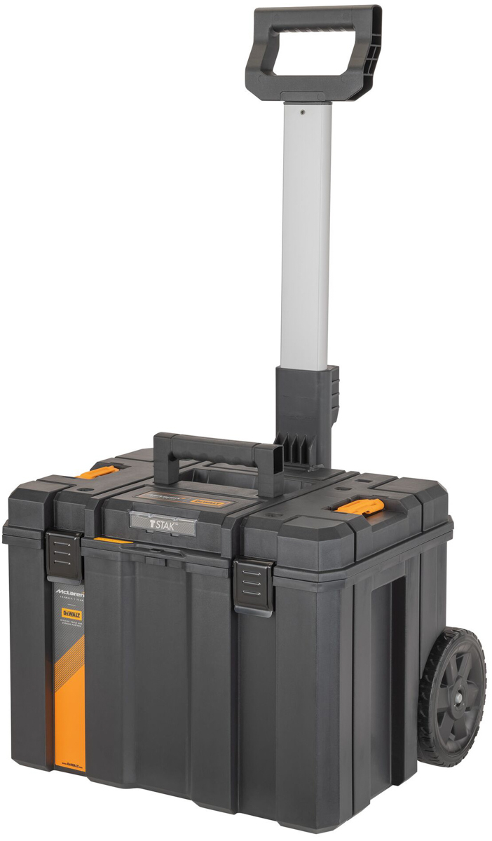 ハンドルは最大1mまで伸び、他のボックスを連結させればまとめて運べる