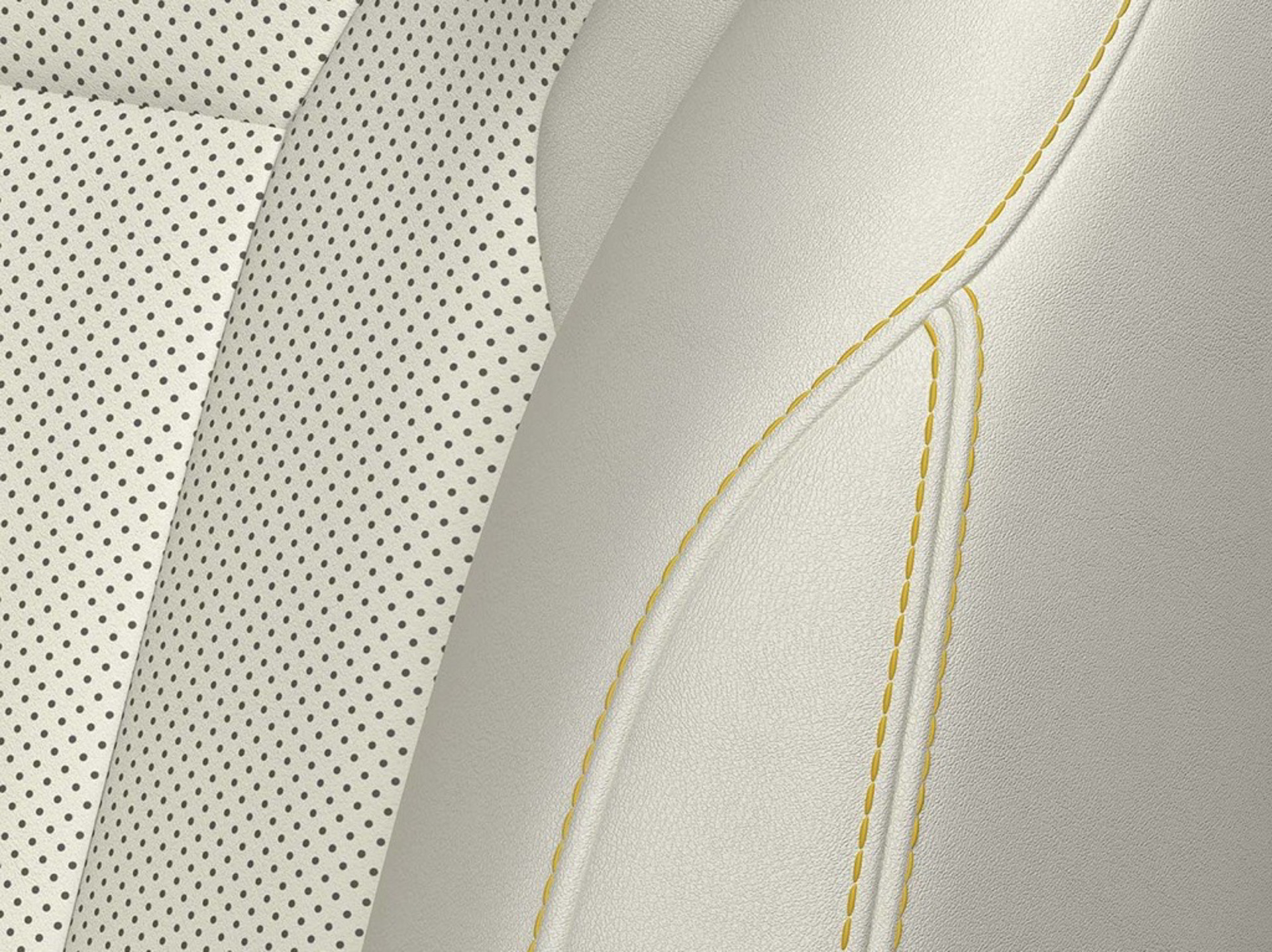 セミアニリン本革シート（特別仕様車ホワイト×イエローステッチ）