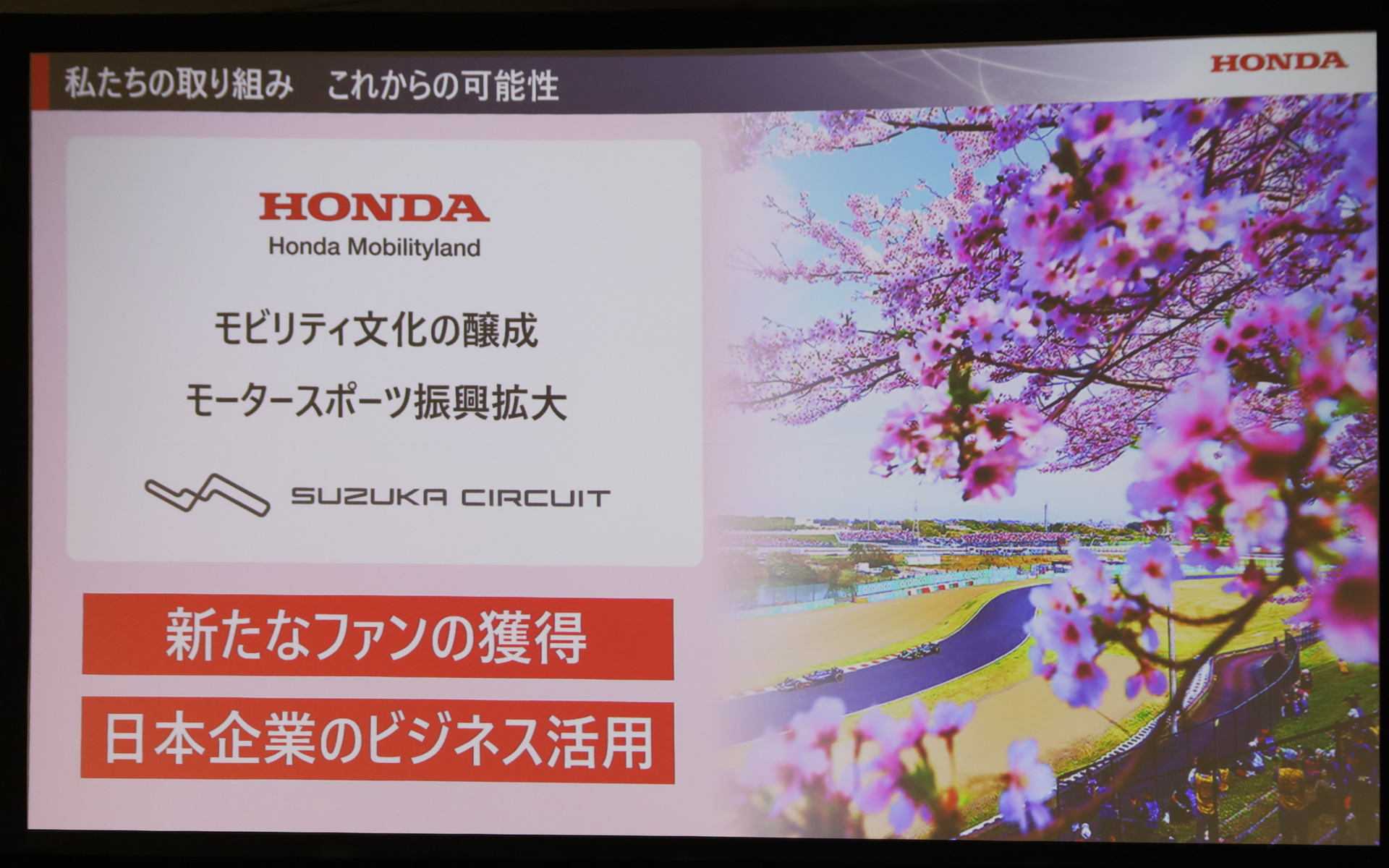 F1日本グランプリの存在感を示すためにも、新たなファンの獲得と日本企業のビジネス活用が必要という