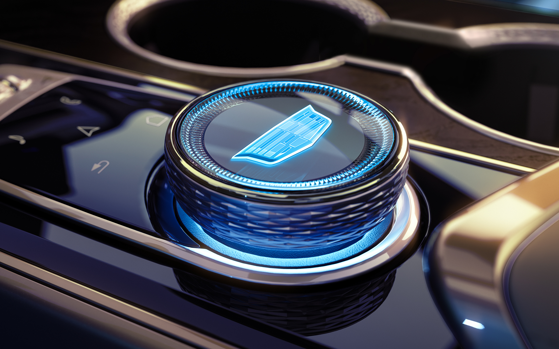 ロゴの入ったロータリーコントローラー