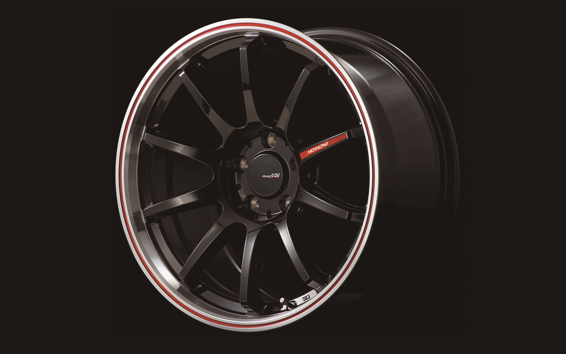 「R10」クリスタルブラック/リムポリッシュ＋レッド