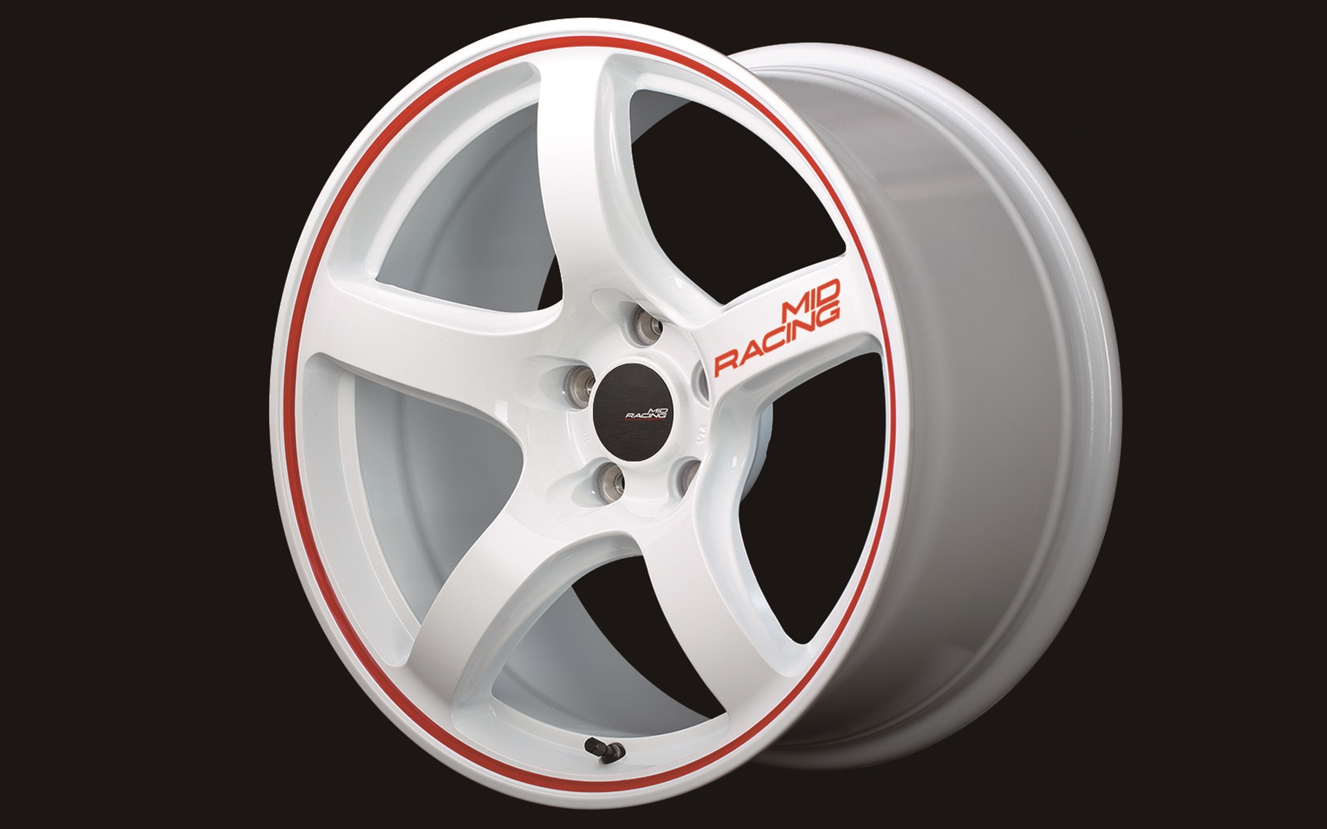 ホワイト/リムレッドライン