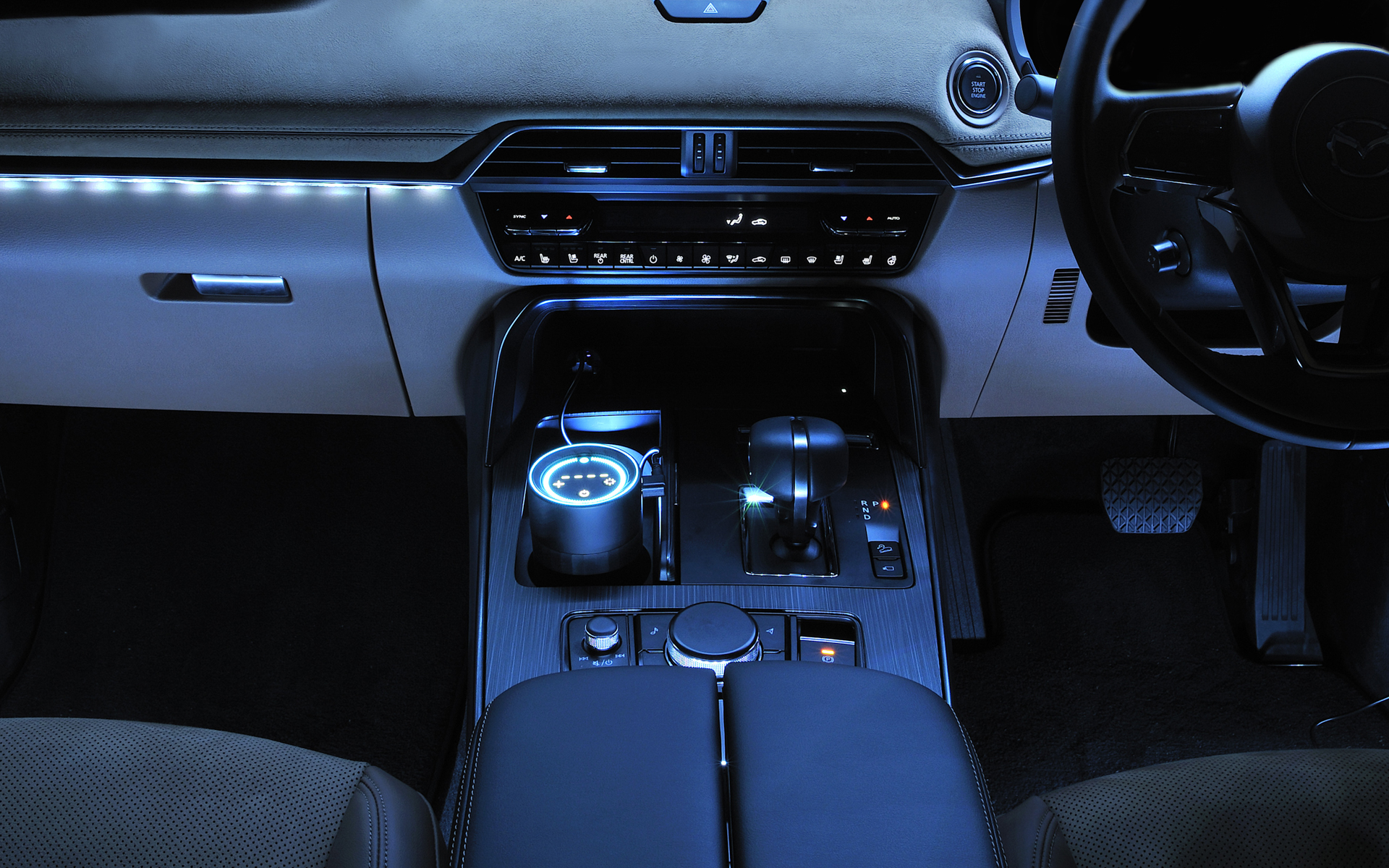 スカイブルーの発光