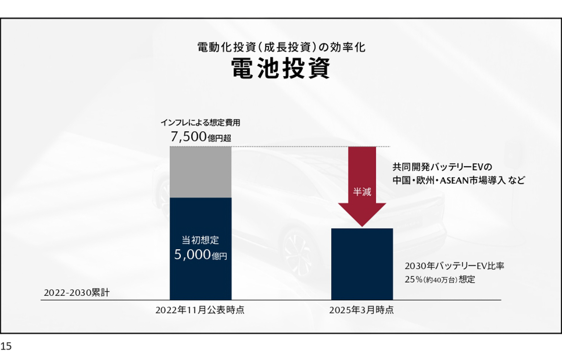 電池投資に関する予想