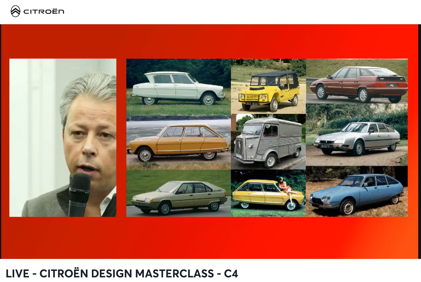 現在のシトロエンラインアップでは多くの部分に曲線的なラインが使われているが、過去のモデルをふり返ると、そうではないデザインも多かったとルクレール氏は分析