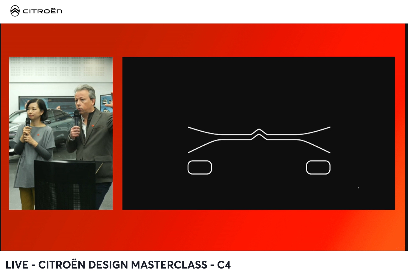3代目C3のフロントマスクではマイナーチェンジでDRLを下げ、両サイドにもダブルシェブロンを連想させるトライアングル形状を設定