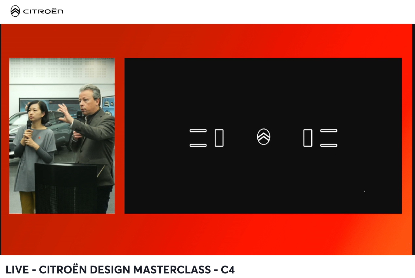 4代目C3では両サイドに用意した各3個の四角形でトライアングル形状を表現している