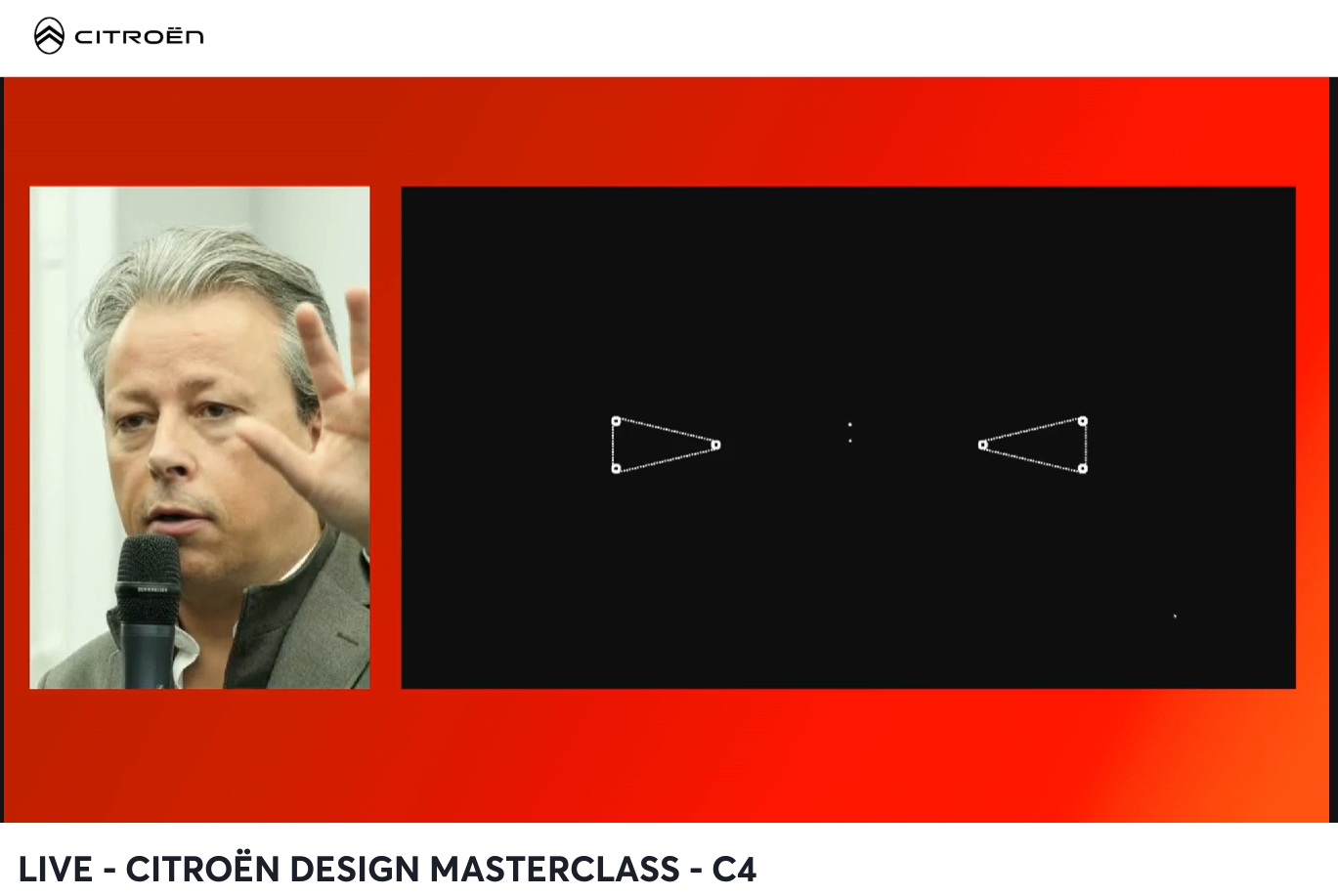 4代目C3では両サイドに用意した各3個の四角形でトライアングル形状を表現している