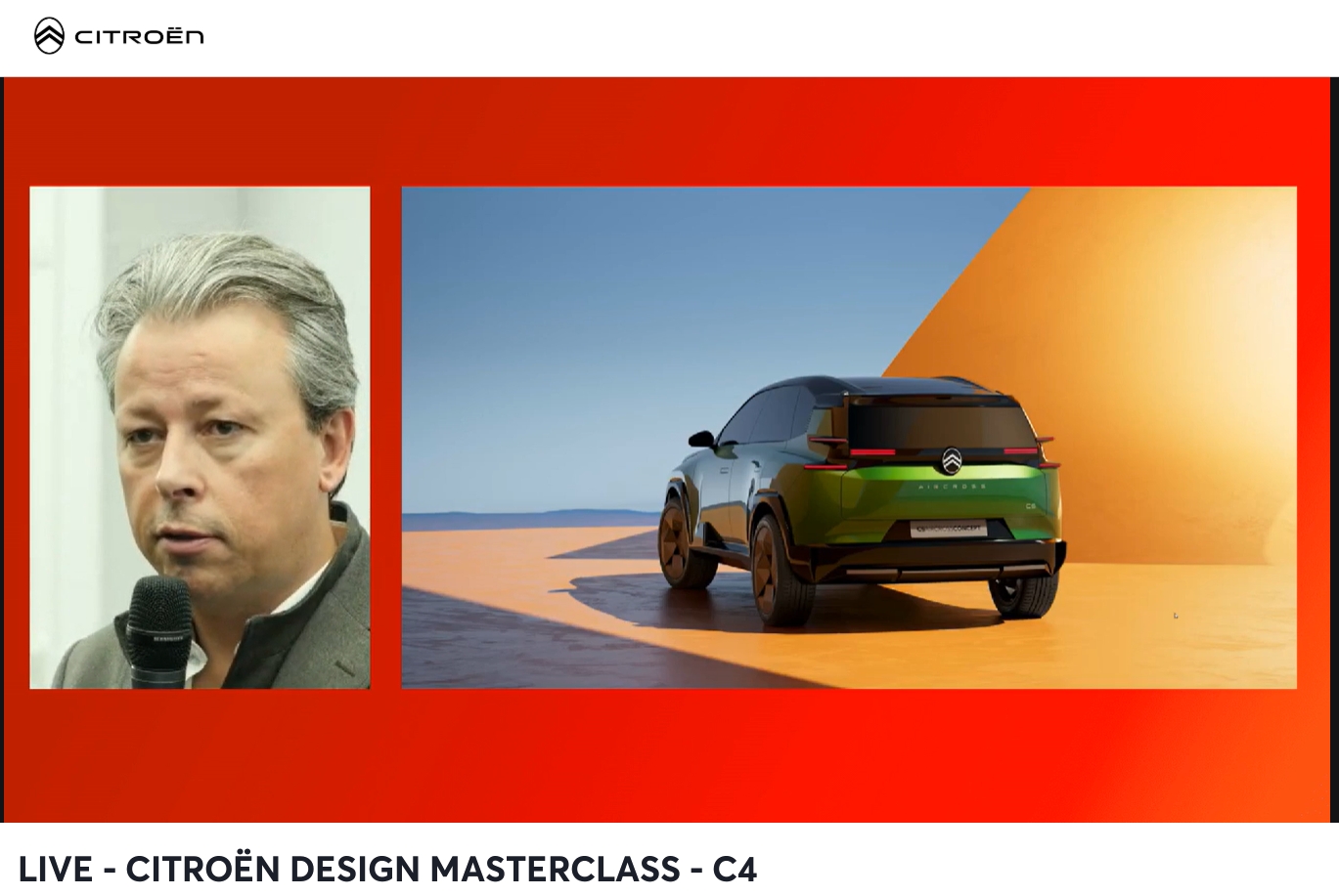 2024年10月に行なわれたパリモーターショーで公開された「C5 エアクロス コンセプト」をベースに、数週間後の発表を予定する「C5 エアクロス」も新デザイン言語を採用。3つの水平ライトを組み合わせるリアコンビネーションランプは空力性能の向上にも寄与している