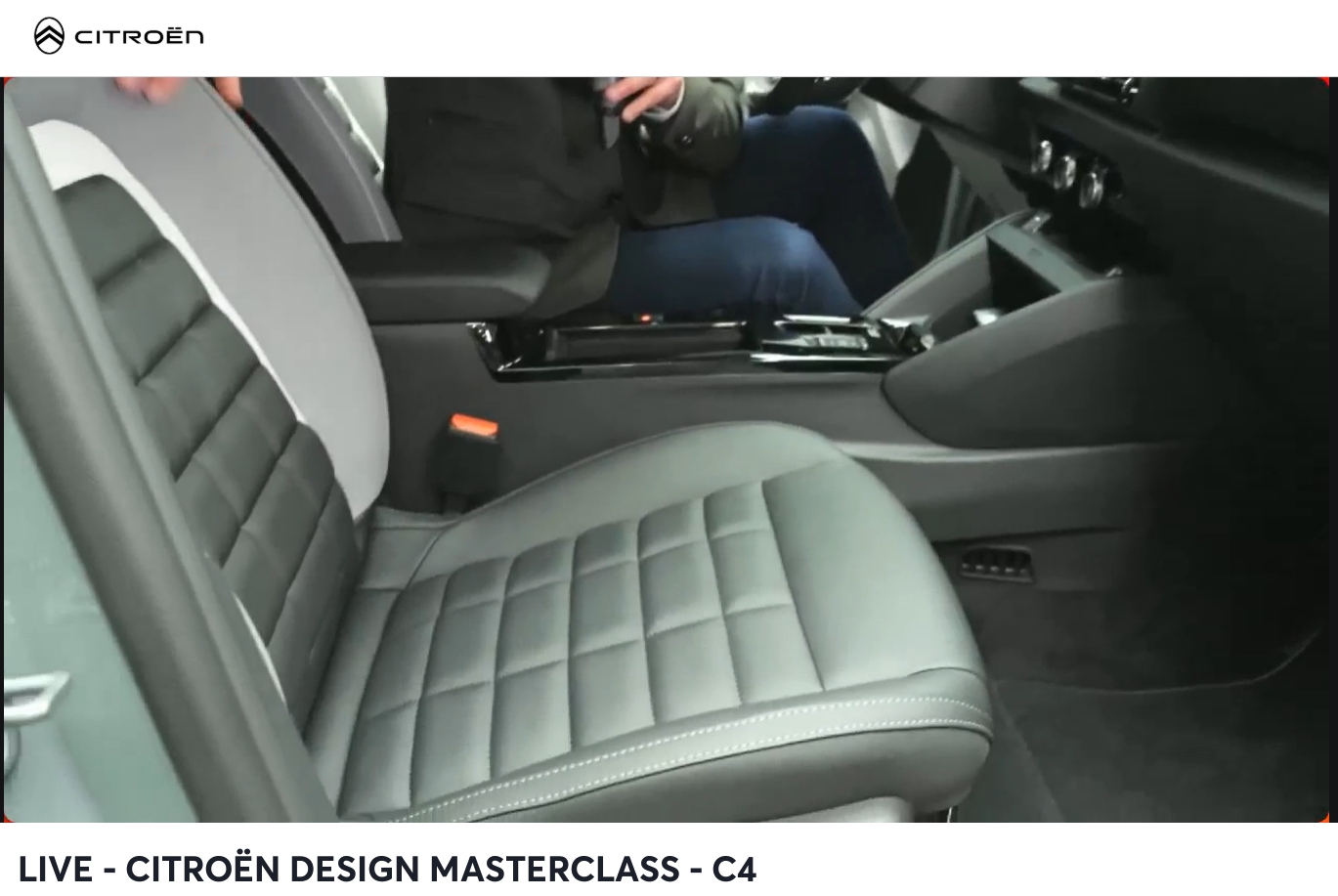 ルクレール氏はスタジオ内に置かれた新型C4の実車を見ながらの解説も行なった