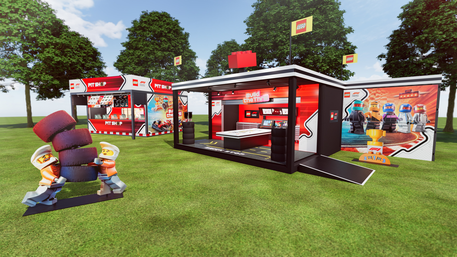 レゴブースは2つあり、1つはレゴ体験ブース、1つは物販ブース