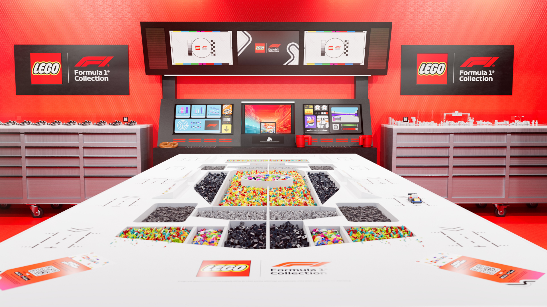 ブロックを自由に使って自分だけのF1マシン作りを体験できる（画像はイメージ）