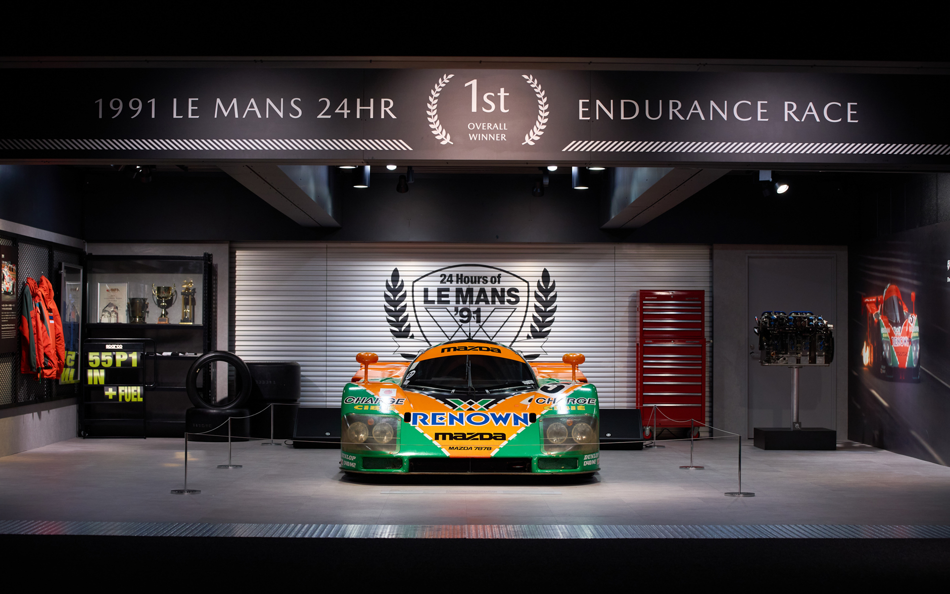 1991年のルマン24時間レースにて日本車として初の総合優勝を果たした「787B」