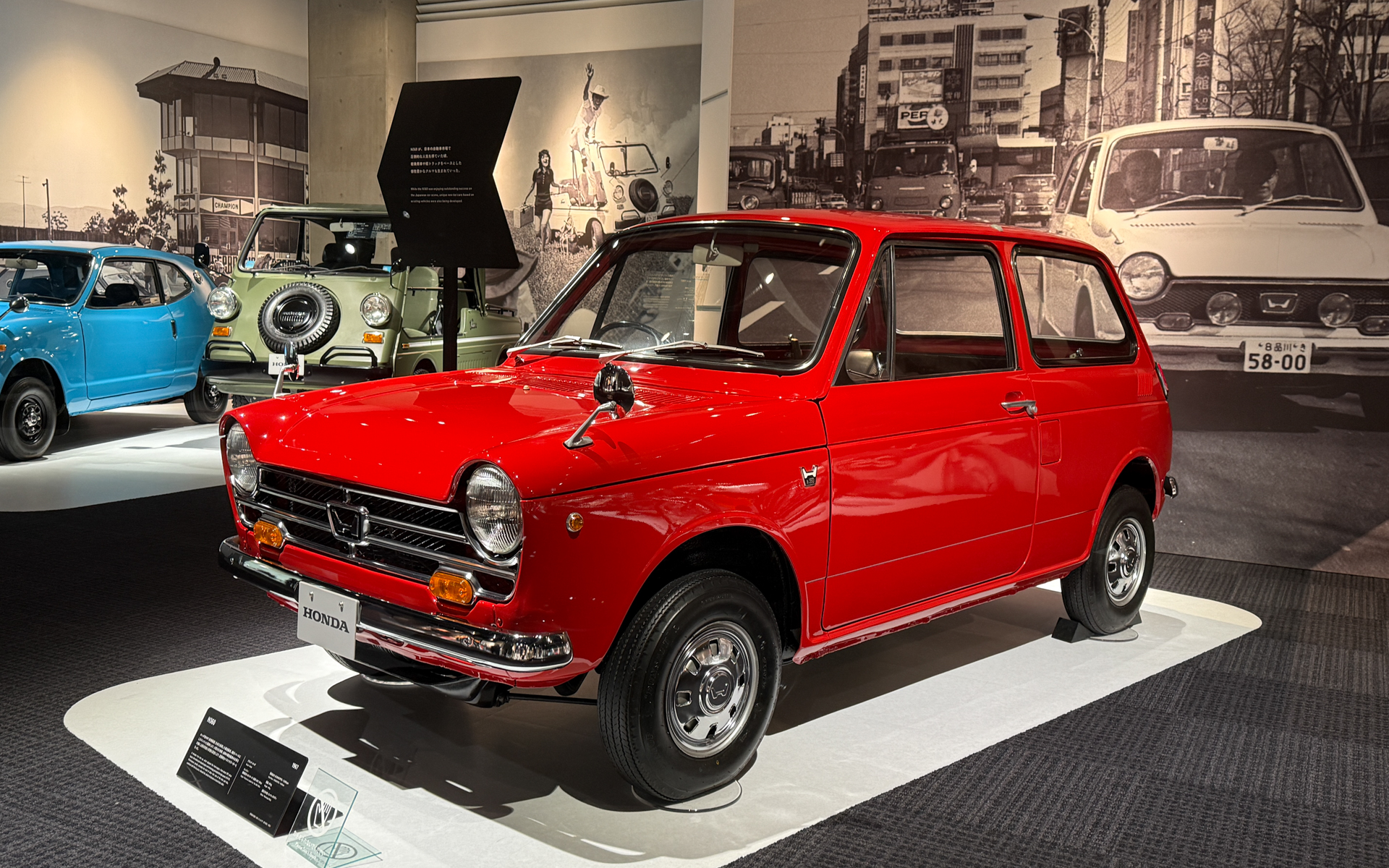 1967年に誕生した「N360」を特別展示。画像とは異なり、展示される車両のボディカラーはホワイトとなる