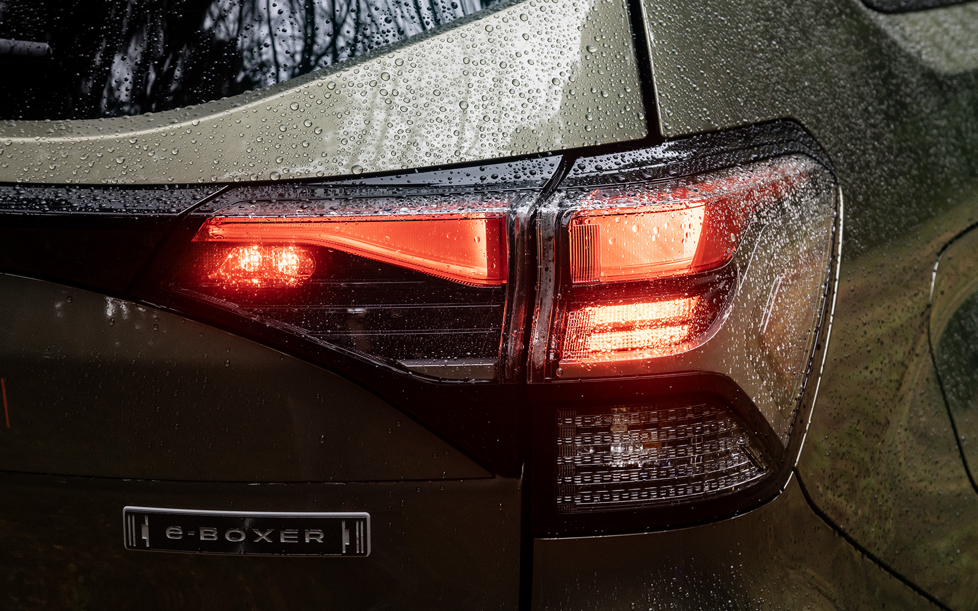 リアコンビランプの点灯パターン。右側にリアフォグランプ、左側にバックランプが入る