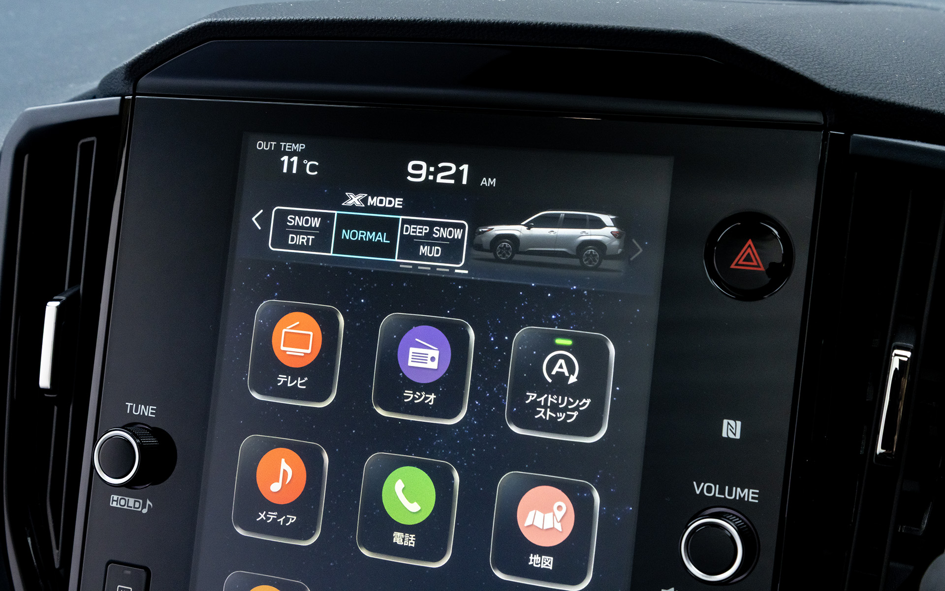 「Xモード」の操作も画面上で行なう