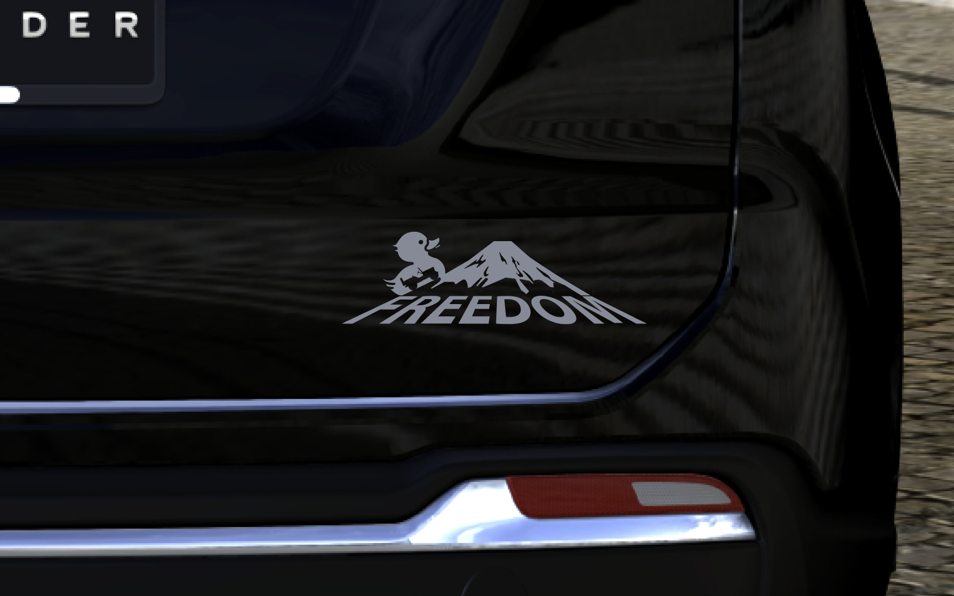リアゲートにFreedom Editionデカールがあしらわれる