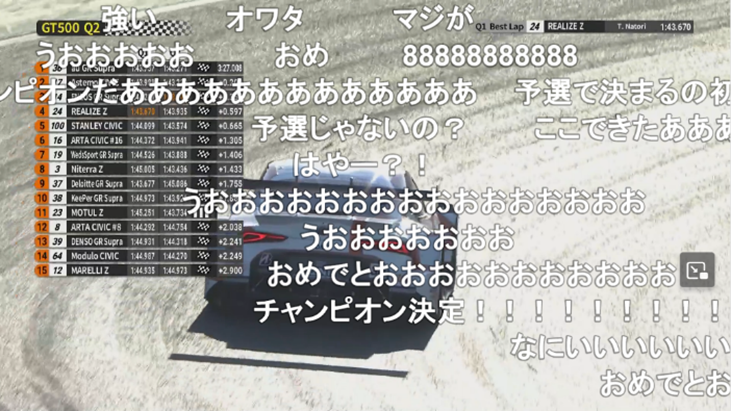 「ニコニコ生放送」が SUPER GT全8戦を生中継する