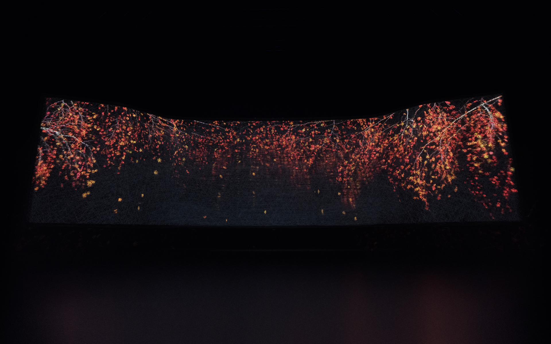 近づいた来場者の心拍に呼応し、ユニークな体験が始まるしかけが施してある