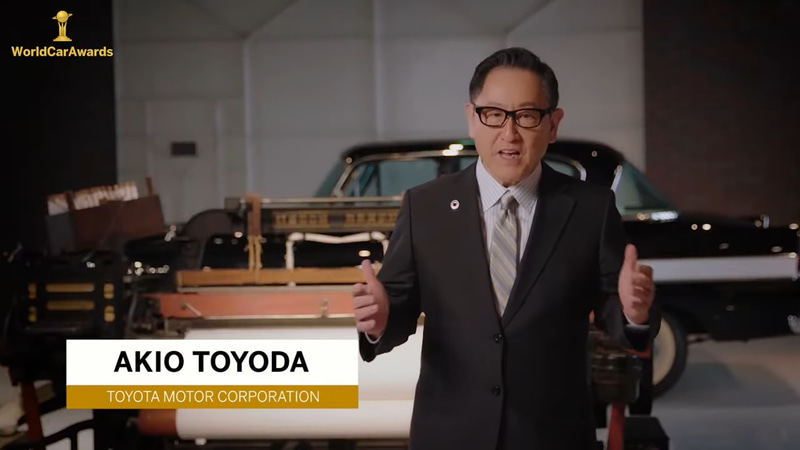 豊田章男会長は2021年に世界カーオブザイヤーの「ワールド・カー・パーソン・オブ・ザ・イヤー」も受賞している