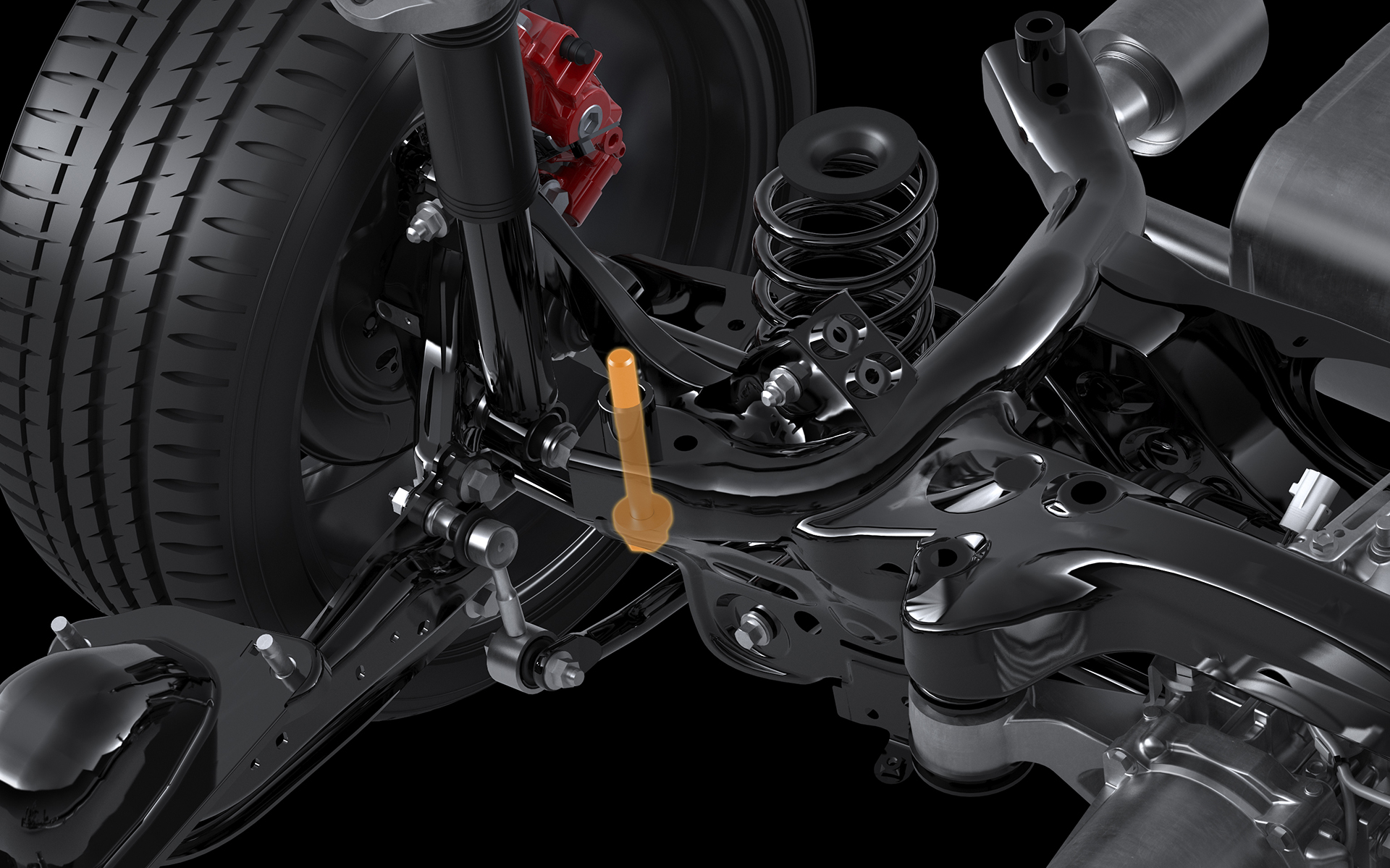 ボルト頭部サイズを拡幅（リアサスペンションメンバー×ボディ）