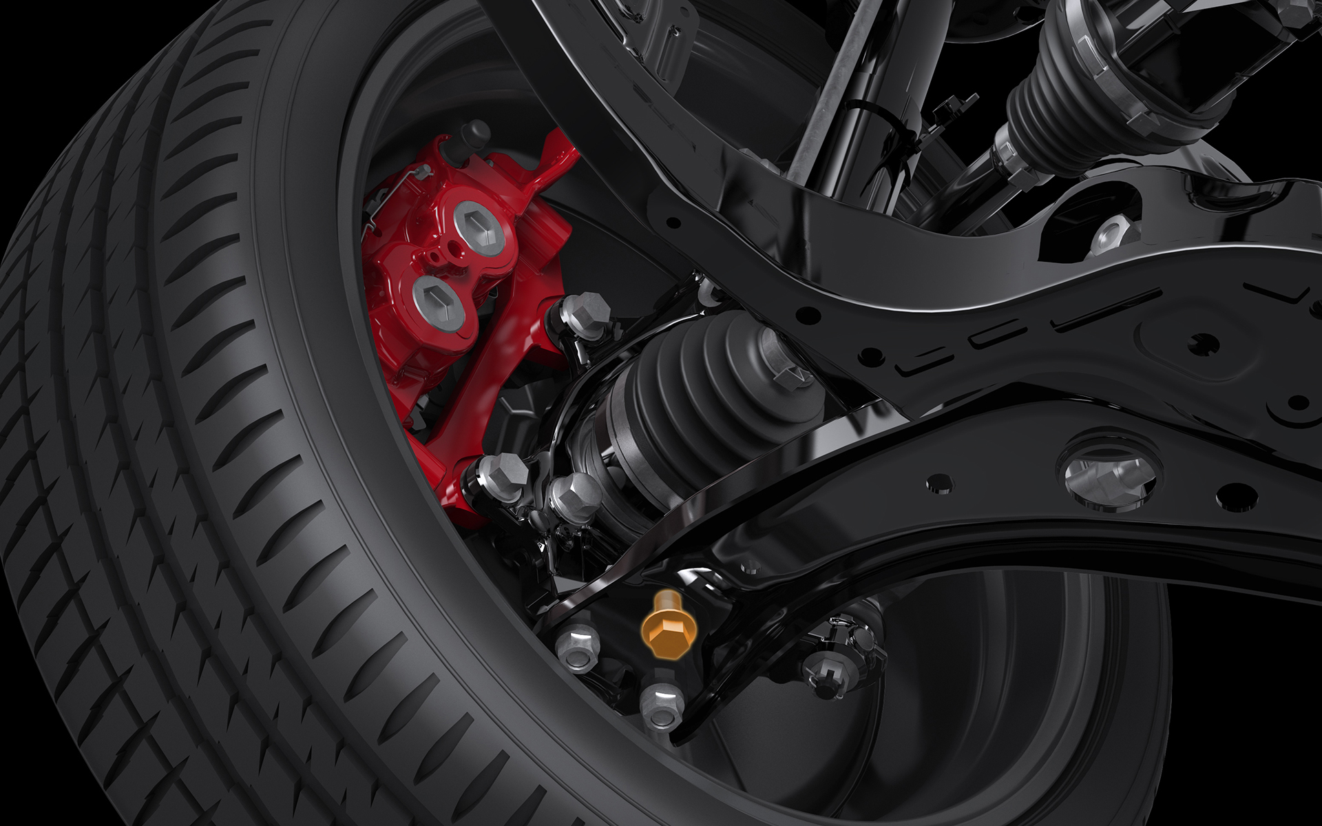 ボルトフランジにリブ形状を追加（フロントロアアーム×ロアボールジョイント）