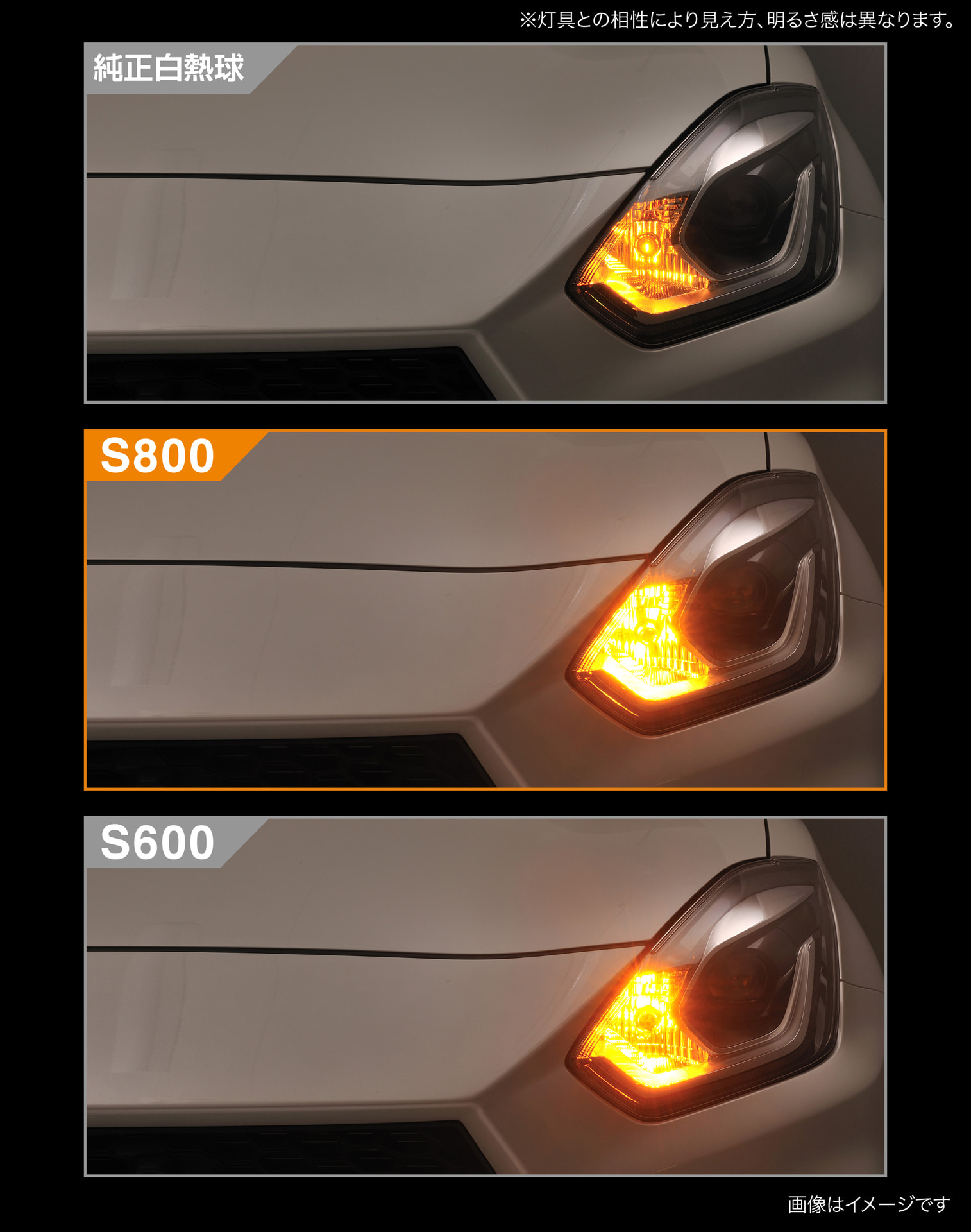 明るさ比較（イメージ）