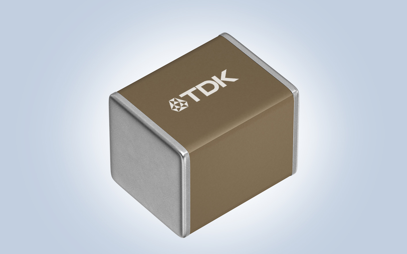 業界最大の静電容量となる3225サイズの10μFの製品を開発（実際の製品にTDKのロゴは刻印されない）