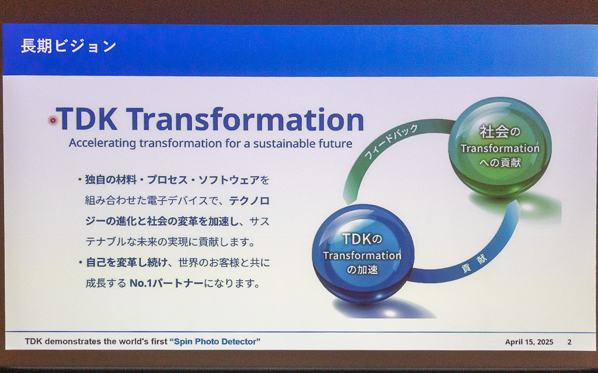 TDKが策定した長期ビジョン